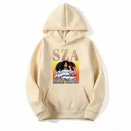 Cream SZA Merch SOS Fleece Hoodie